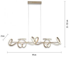 Leuchten Direkt 19033-60 - LED Stmievateľný luster na lanku CURLS LED/40,8W/230V