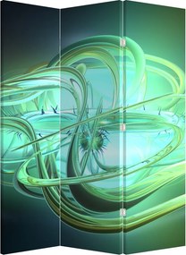 Paraván - Zelená abstrakcia (126x170 cm)