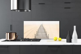 Sklenený obklad Do kuchyne Most písek architektúra 140x70 cm