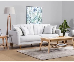 Rozkladacia dvojmiestná pohovka KITO krémová