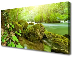 Obraz Canvas Jazero kamene príroda 100x50 cm