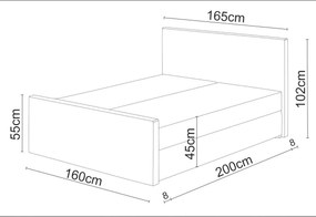 Čalúnená posteľ MOLENA 3 - cosmic 100 / 140x200