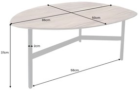 Dizajnový konferenčný stolík Machiko 86 cm Sheesham