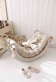 Montessori drevená hojdačka malá biela