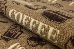 Protišmykový koberec / behúň Coffee 04 hnedý / béžový