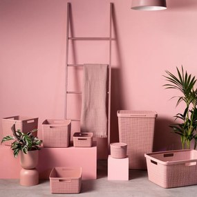 Curver Jute košík na bielizeň 46 l, ružový