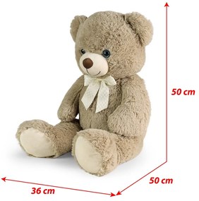Rappa Veľký plyšový medveď Harvey cappuccino s visačkou, 78 cm