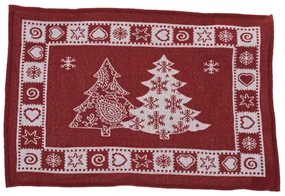 Vianočné prestieranie červená Holly Christmas​, 48 x 33 cm