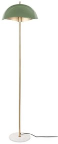 Stojacia lampa s kovovým tienidlom v zelenej a zlatej farbe (výška 154 cm) Waved – Leitmotiv