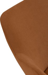 Jedálenská stolička Olema látka cord - oranžová