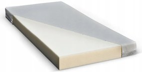 Detská autopostel CALIFORNIA 140x70 cm - sivá s plameňmi + MATRACE