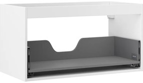 Mexen Box-A, závesná skrinka 90 cm, 1 zásuvka, biela matná, 91AX0-0900-470-1-01