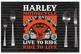 Sablio Prestieranie Harley-Davidson Live to ride, ride to live: 40x30cm