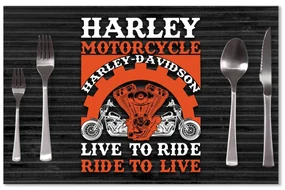 Sablio Prestieranie Harley-Davidson Live to ride, ride to live: 40x30cm