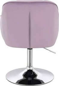 LuxuryForm DESIGN Stolička AVOLA VELUR na striebornom tanieri - levanduľa