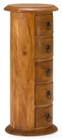 furniture-nabytek.cz - Masívna komoda Texas z akácie, lakovaná, prírodná – 32×32×76 cm