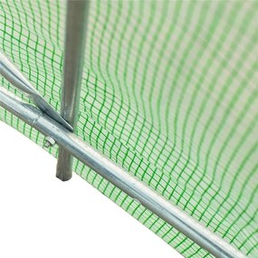 Bauerkraft Fóliový skleník 3x2x2 m 6 m² kovový rám UV fólia - zelený