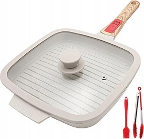 Panvica grilovacia pokrievka 26x24 cm s odnímateľným držiakom pre všetky sporáky