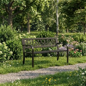 MultiGarden Záhradná lavička s ozdobným operadlom 120x50 cm MultiGarden