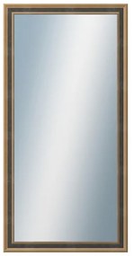 DANTIK - Zrkadlo v rámu, rozmer s rámom 50x100 cm z lišty TOOTH malá zlatá (3163)