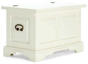 furniture-nabytek.cz - Masívna truhlica Catana z borovice a MDF, lakovaná, biela – 80×44×50 cm