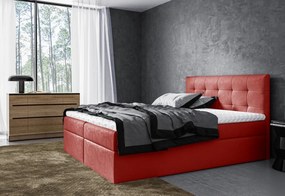 Čalúnená posteľ boxspring BRIGITE + úložný priestor + topper - jasmine 90 / 180x200