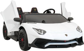 Ramiz Lamborghini Aventador SV batériové auto pre 2 deti Biele