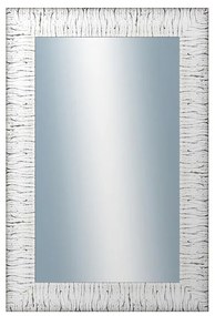 DANTIK - Zrkadlo v rámu, rozmer s rámom 80x160 cm z lišty SAUDEK biela čierne čiary (2512)