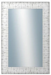 DANTIK - Zrkadlo v rámu, rozmer s rámom 80x160 cm z lišty SAUDEK biela čierne čiary (2512)