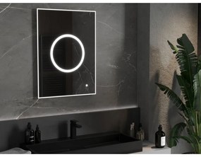 Mexen Koga, LED kúpeľňové zrkadlo s podsvietením 60 x 80 cm, 6000K, ochrana proti zahmlievaniu, 9821-060-080-611-00