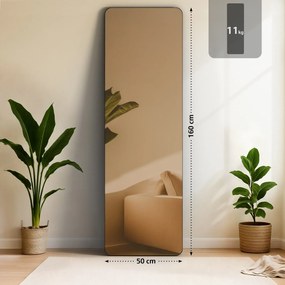 Zrkadlo Gurnee 160x50 cm - čierne matné