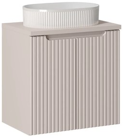 Závesná skrinka Nova Cashmere Beyond I s doskou a umývadlom 60 cm kašmírová