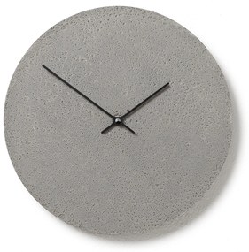 Nástenné betónové hodiny CLOCKIES, 29cm, okrúhle, šedé