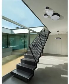 LED stropné svietidlo Monza R 40 CCT čierne s diaľkovým ovládačom
