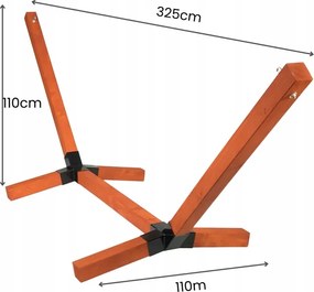 TRENDIE Stojan na hojdaciu sieť s nosnosťou 350 kg - impregnovaný