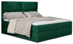 Kontinentálna posteľ 145 cm Alyce (zelená) (s matracmi). Vlastná spoľahlivá doprava až k Vám domov. 1027435