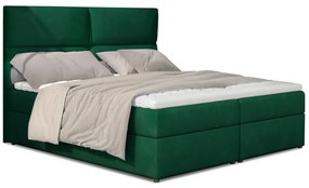 Manželská posteľ Boxspring 165 cm Alyce (zelená) (s matracmi). Akcia -12%. Vlastná spoľahlivá doprava až k Vám domov. 1027451