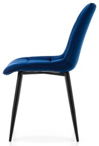 JAKS Jedálenská stolička Chic velvet modrá