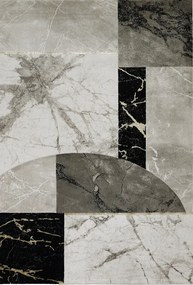 Koberec Gloria 3672 GOLD – sivý, hnedý a čierny obdĺžnik Rozmer: 80x150 cm