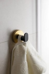 Sapho Sapho, LARISSA WC kefa, mliečne sklo, čierna/zlatá matná, WS008BG