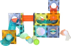 KIK Magnetická stavebnice Marble Run se svítícími prvky, 49 dílů