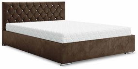 Manželská posteľ 180 cm Kerry (hnedá) (s roštom a úložným priestorom). Vlastná spoľahlivá doprava až k Vám domov. 1047028