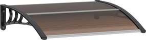 Predné markíza Outsunny 120 x 75 cm - plochý markíza s polykarbonátovým krytom | Aosom