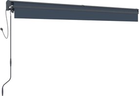 Elektrická markíza s LED osvetlením BestBerg BBSU-EL395CG / 395 × 300 cm / sivá