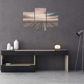 Obraz - Mólo pri západe slnka (90x60 cm)