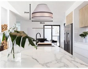 Duolla - Stropné svietidlo AVIGNON 1xE27/15W/230V pr. 50 cm béžová