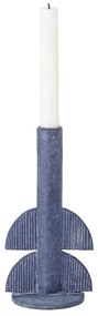 Modrý svietnik Bloomingville Bess, výška 22 cm