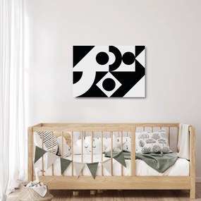 Sklenený obraz - Geometrická abstrakcia N⁰1 (70x50 cm)