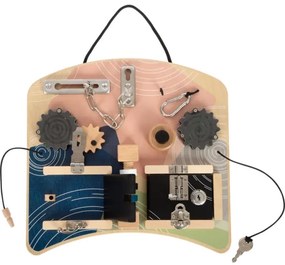 Small Foot - Motorická doska so zámkami a otáčavými prvkami