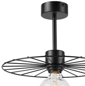 Luster na tyči MONTANA 1xE27/15W/230V pr. 30 cm čierna